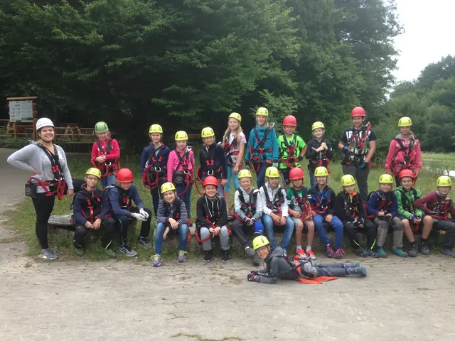 Ausflug der Klasse 4a in den Waldklettergarten Schmellbachtal Juli 2018